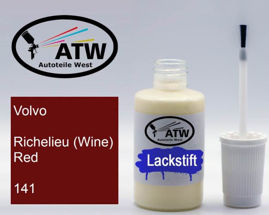 Volvo, Richelieu (Wine) Red, 141: 20ml Lackstift, von ATW Autoteile West.